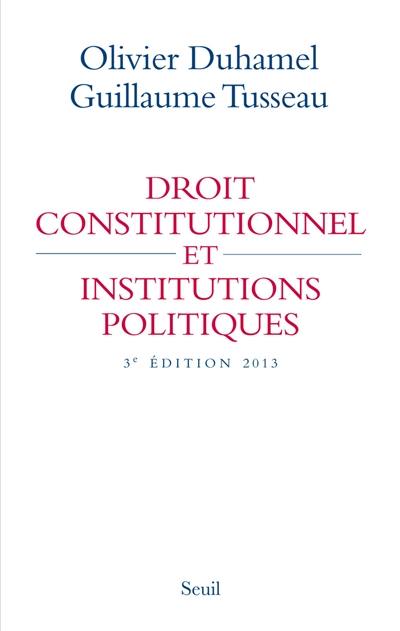 Droit constitutionnel et institutions politiques