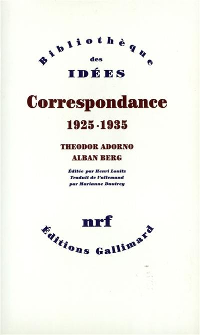 Correspondance 1925-1935