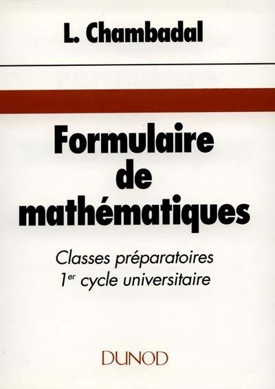 Formulaire de mathématiques