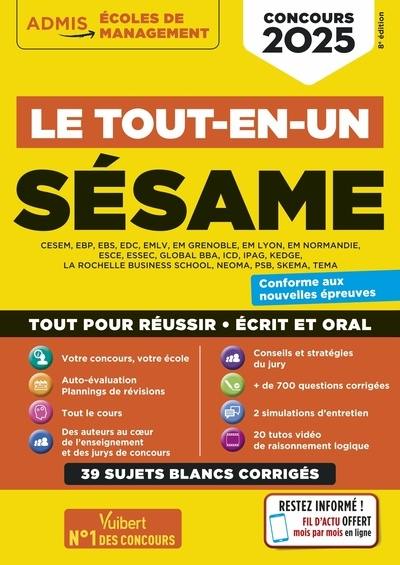 Sésame : EBP, EBS, EMLV... : le tout-en-un, concours 2025