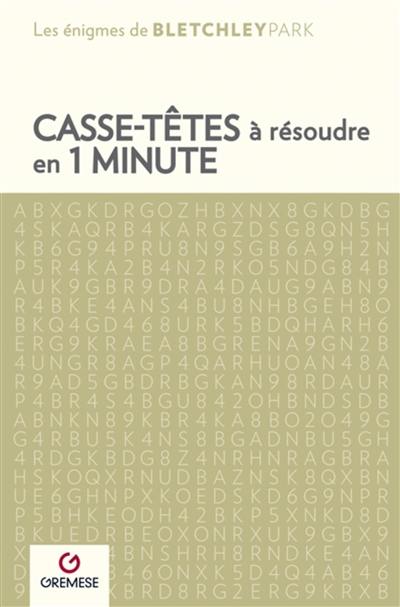 Casse-tête à résoudre en 1 minute