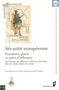 Sécurité européenne : frontières, glacis et zones d'influence : de l'Europe des alliances à l'Europe des blocs (fin XIXe siècle-milieu XXe siècle)