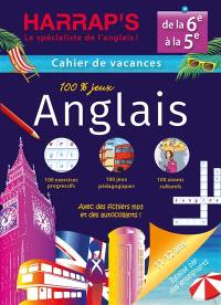 Cahier de vacances anglais Harrap's : de la 6e à la 5e, 11-12 ans : avec des fichiers mp3 et des autocollants !