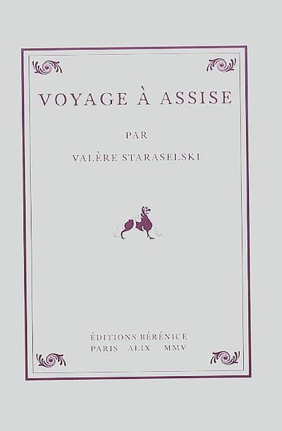 Voyage à Assise