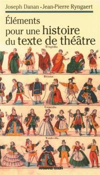 Eléments pour une histoire du texte de théâtre