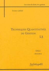 Techniques quantitatives de gestion, L3