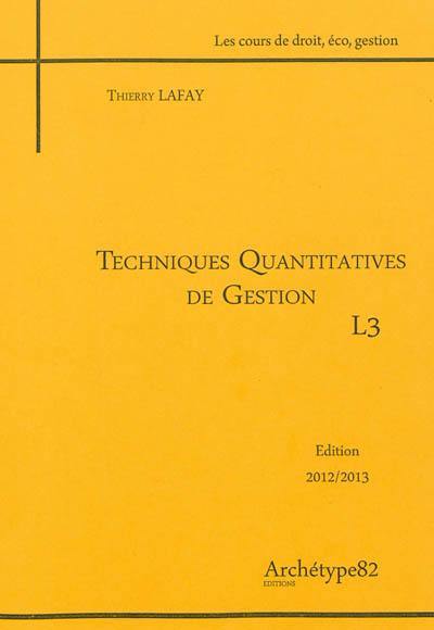 Techniques quantitatives de gestion, L3