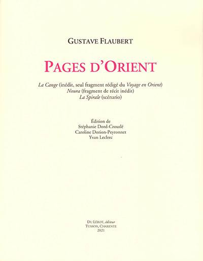 Pages d'Orient