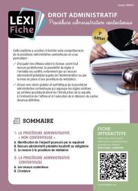 Droit administratif : procédure administrative contentieuse