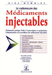 Le vademecum des médicaments injectables