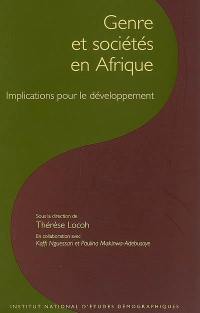 Genre et sociétés en Afrique : implications pour le développement