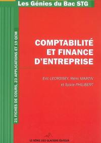 Comptabilité et finance d'entreprise : 21 fiches de cours, 23 applications et 19 QCM