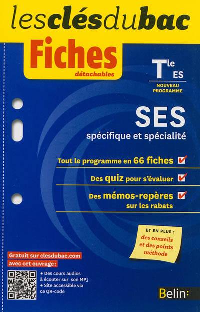 SES, spécifique et spécialité, terminale ES : nouveau programme