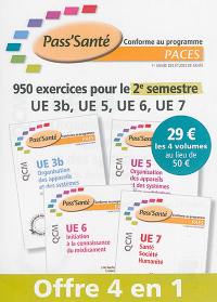 950 exercices pour le 2e semestre : UE 3b, UE 5, UE 6, UE 7