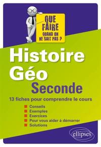 Histoire géographie, seconde : 13 fiches pour comprendre le cours