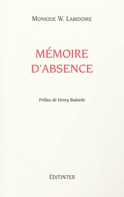 Mémoire d'absence