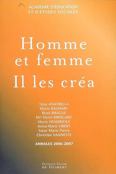 Homme et femme Il les créa