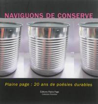 Naviguons de conserve : Plaine page, 20 ans de poésies durables