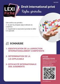 Droit international privé : règles générales