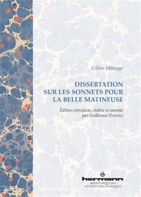 Dissertation sur les sonnets pour la belle matineuse