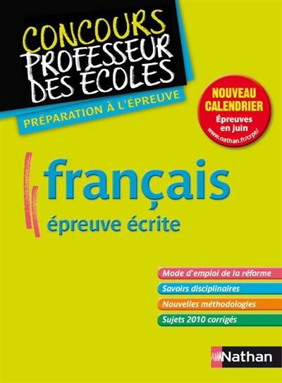 Français, épreuve écrite : nouveau concours master : préparation à l'épreuve