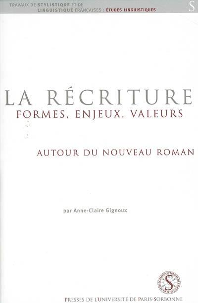 La récriture : formes, enjeux, valeurs autour du Nouveau roman