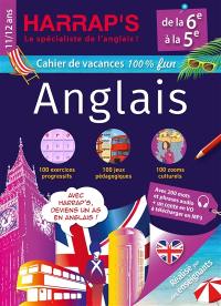 Cahier de vacances anglais Harrap's : de la 6e à la 5e, 11-12 ans