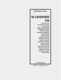 Ne confondez pas : étude de paronymes