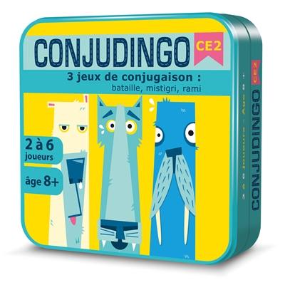 Conjudingo CE2 : 3 jeux de conjugaison : bataille, mistigri, rami