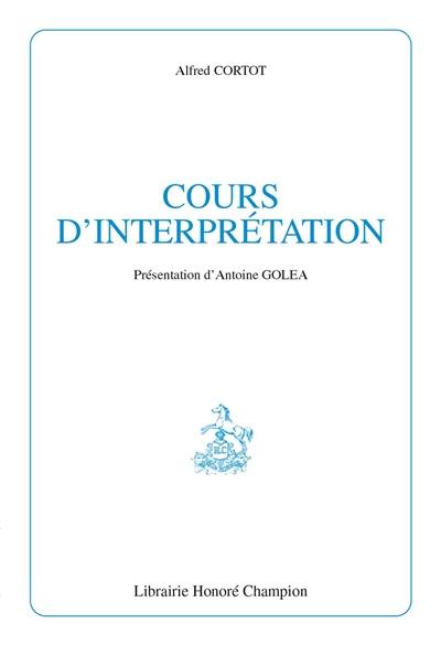 Cours d'interprétation