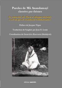 Paroles de Mâ Anandamayî classées par thèmes