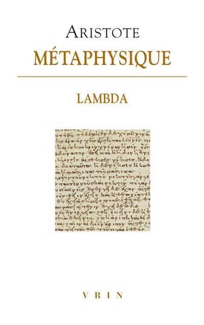 Métaphysique. Livre Lambda