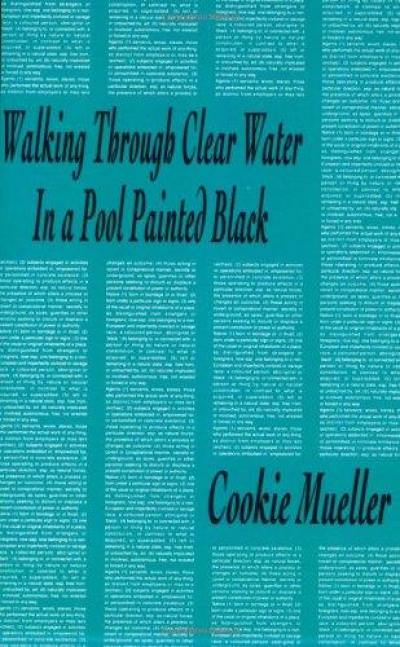 Cookie Mueller Walking Through Clear Water in a Pool Painted Black