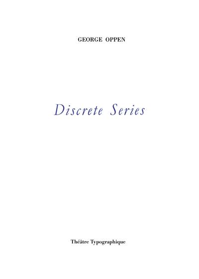 Discrete series