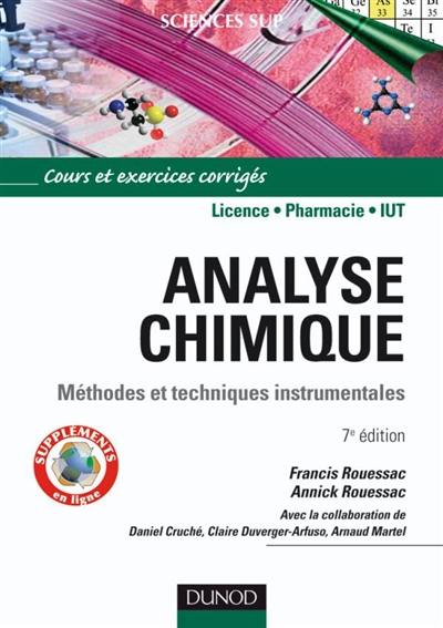 Analyse chimique : méthodes et techniques instrumentales modernes : cours et exercices corrigés