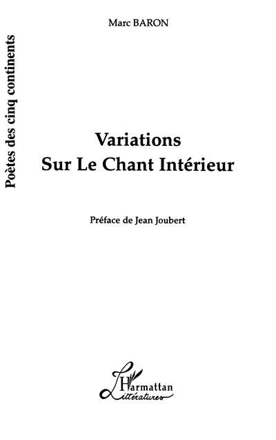 Variations sur le chant intérieur