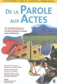 De la parole aux actes : 67 expériences de développement durable dans l'entreprise