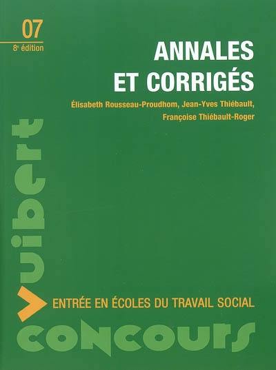 Annales et corrigés : entrée en écoles du travail social