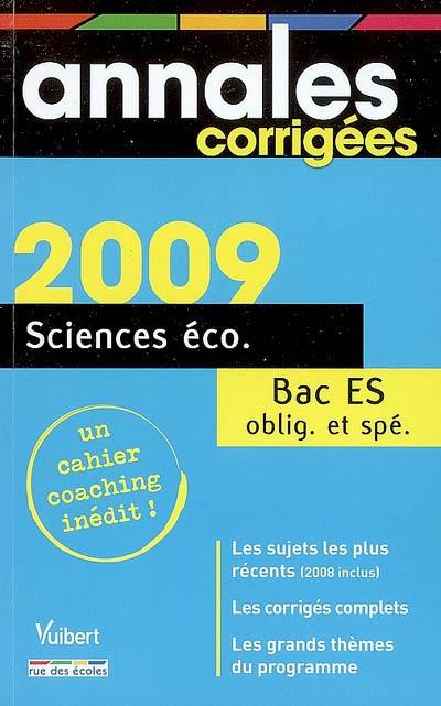 Sciences éco. : bac ES, oblig. et spé.