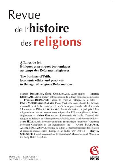 Revue de l'histoire des religions, n° 4 (2019). Appropriations monothéistes de figures païennes. Monotheistic appropriations of pagan figures