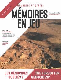 Mémoires en jeu = Memories at stake, n° 12. Les génocides oubliés ?. The forgotten genocides?