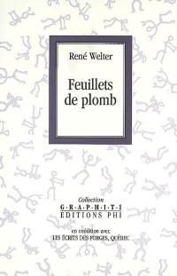 Feuillets de plomb. A main courante