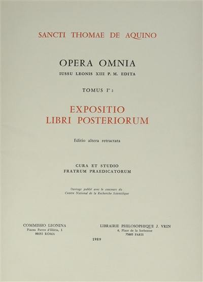 Expositio libri Peryermenias. Vol. 1