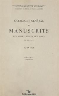 Catalogue général des manuscrits des bibliothèques publiques de France. Vol. 64. Versailles