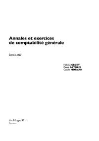 Annales et exercices de comptabilité générale