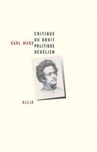 Critique du droit politique hégélien : manuscrit de 1848-1843