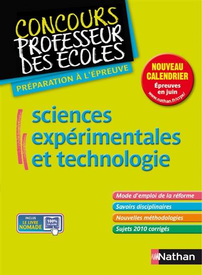 Sciences expérimentales et technologie : nouveau concours, master