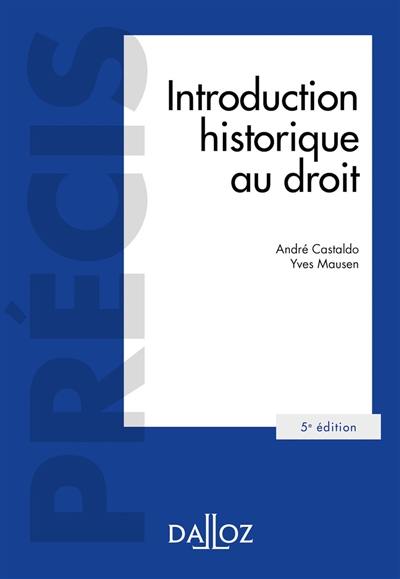 Introduction historique au droit