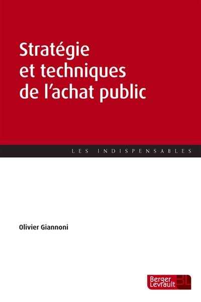 Stratégie et techniques de l'achat public