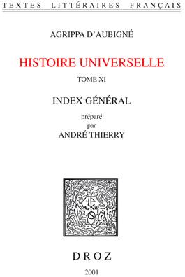 Histoire universelle. Vol. 11. Index général